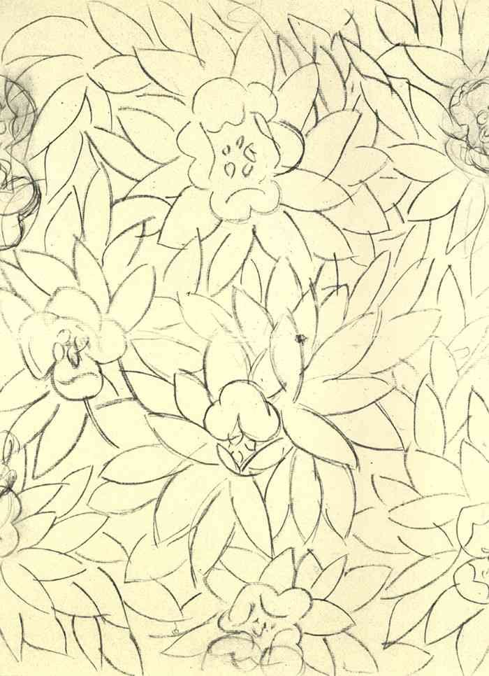 Henri Matisse Decorative Panel With Magnolia Motif Sketch A4 Photo Print A4 Photo Print
