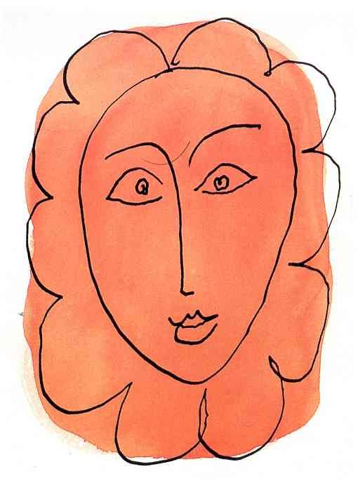 Henri Matisse Face   Flower 1948 Sketch A4 Photo Print A4 Photo Print