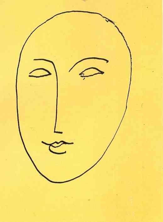 Henri Matisse Face   Mask 1948 Sketch A4 Photo Print A4 Photo Print