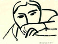 Henri Matisse Face   Mask 1951 2 Sketch A4 Photo Print