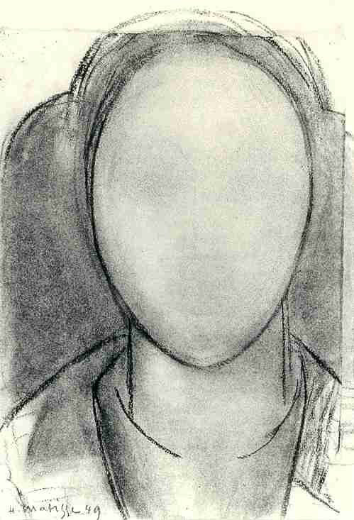 Henri Matisse Face Claudie Sketch A4 Photo Print