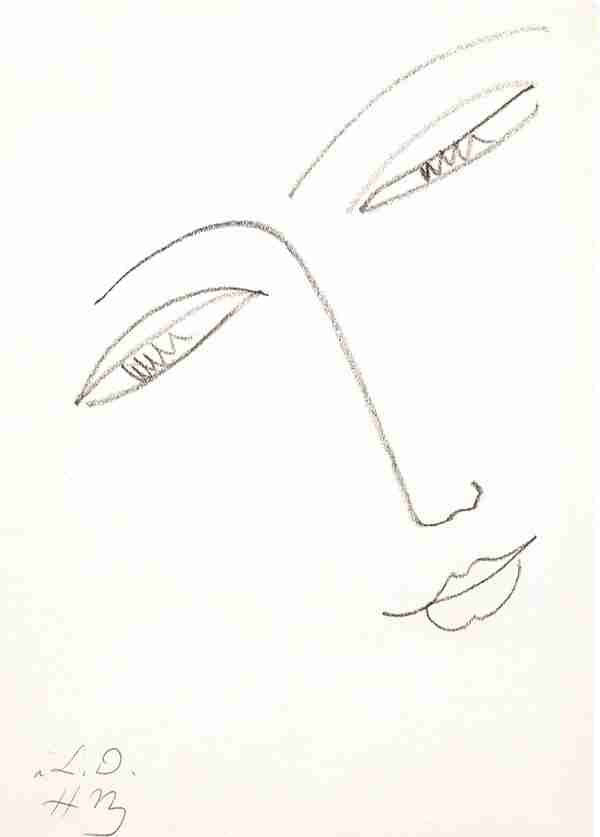 Henri Matisse Face Of A Woman Sketch A4 Photo Print
