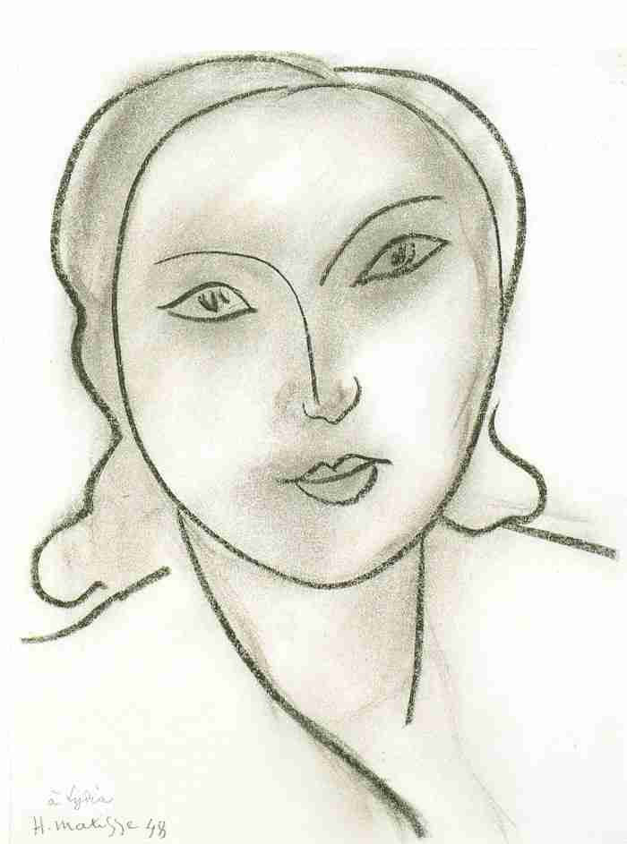 Henri Matisse Head Of A Woman 1948 Sketch A4 Photo Print