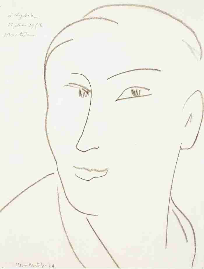Henri Matisse Head Of A Woman Sketch A4 Photo Print