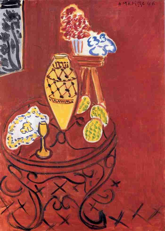 Henri Matisse Interior In Venetian Red A4 Photo Print