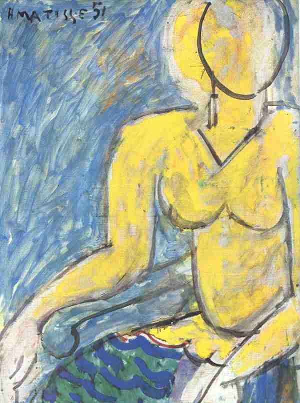 Henri Matisse Kathy With A Yellow Dress A4 Photo Print