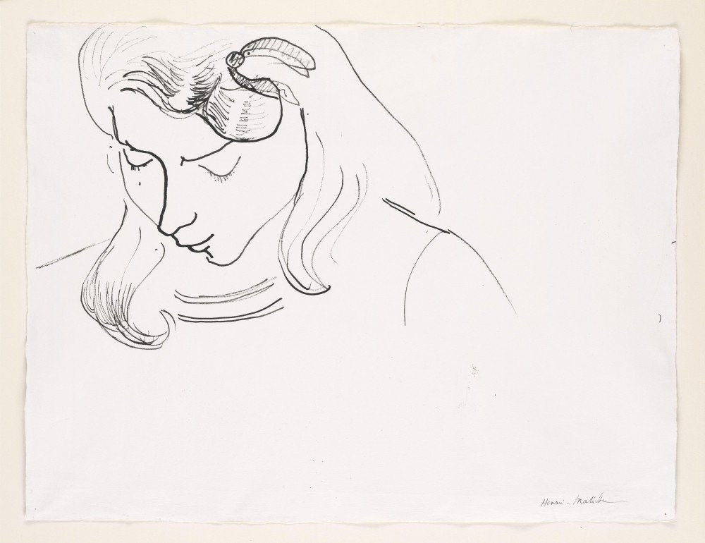 Henri Matisse Marguerite Reading A4 Photo Print