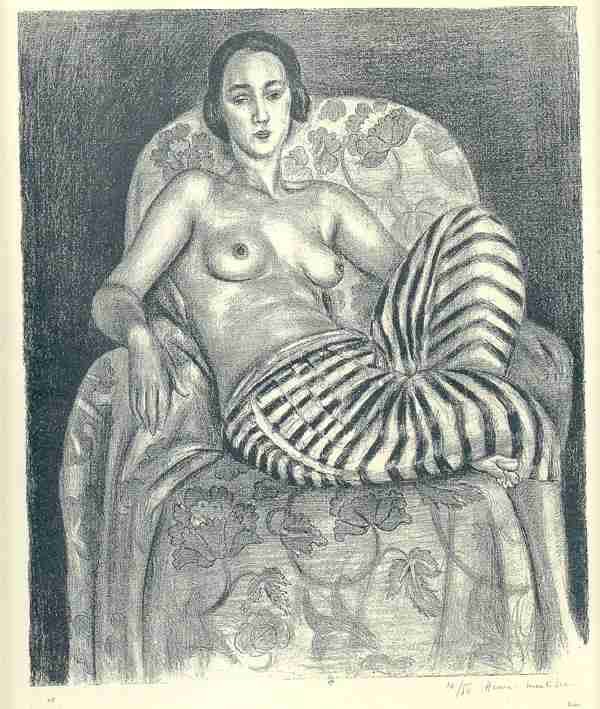 Henri Matisse Odalisque With Striped Pants Sketch A4 Photo Print