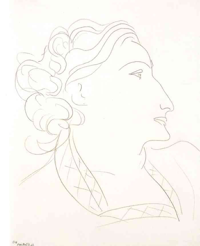 Henri Matisse Profile Of A Woman (Lydia Delecktorshaja) Sketch A4 Photo Print A4 Photo Print