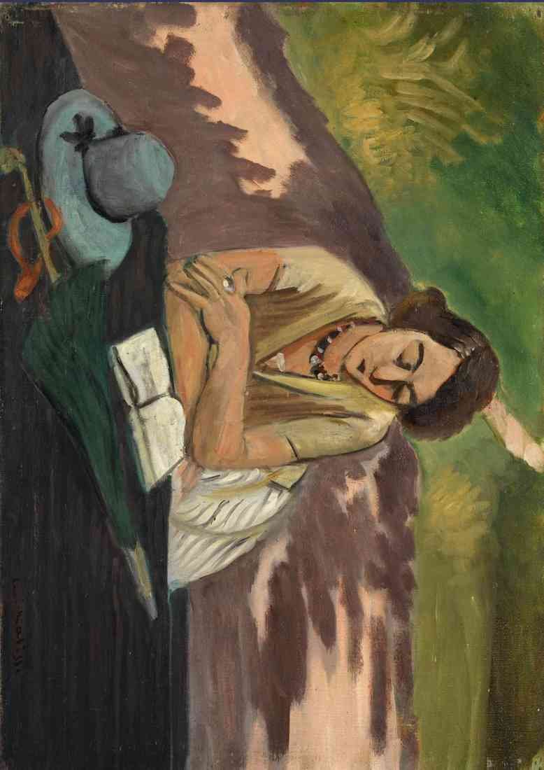 Henri Matisse Reading Woman With Parasol 2 A4 Photo Print