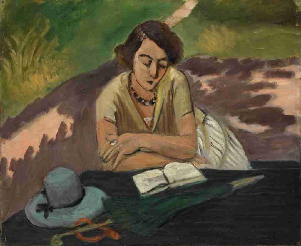 Henri Matisse Reading Woman With Parasol A4 Photo Print