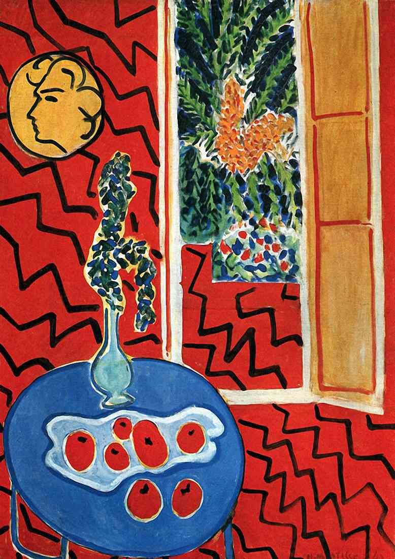 Henri Matisse Red Interior Still On A Blue Table 2020 A4 Photo Print