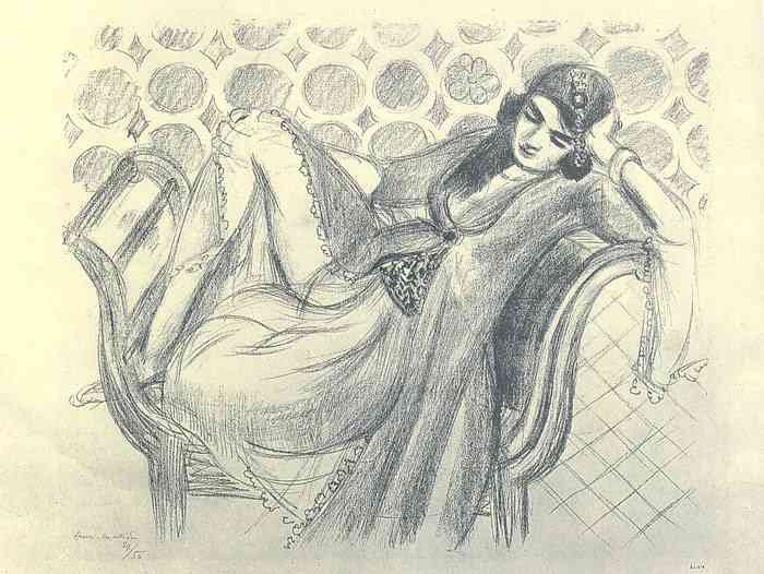 Henri Matisse Repose On The Banquette Sketch A4 Photo Print A4 Photo Print