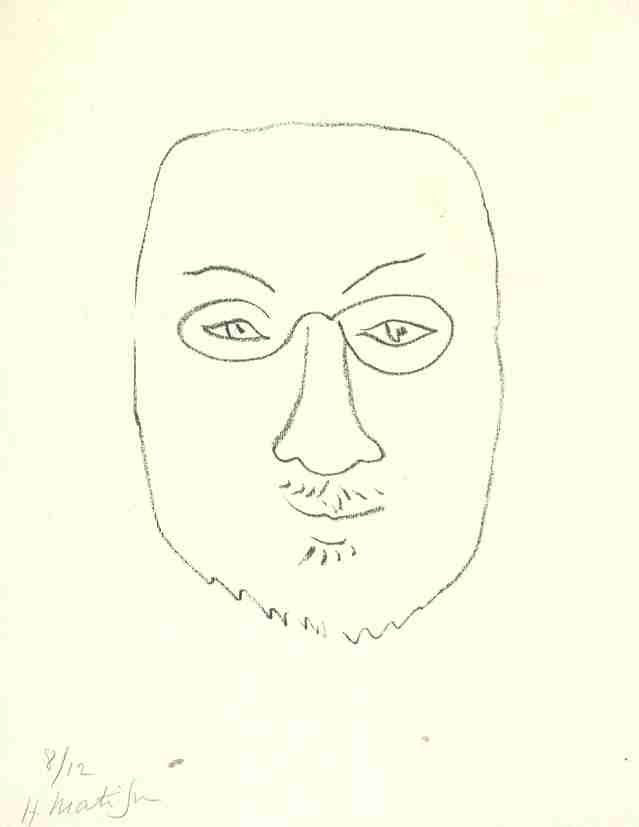 Henri Matisse Self Portrait 1945 Sketch A4 Photo Print