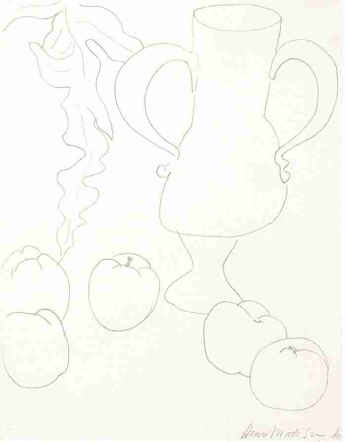 Henri Matisse Still Life With Apples Sketch A4 Photo Print