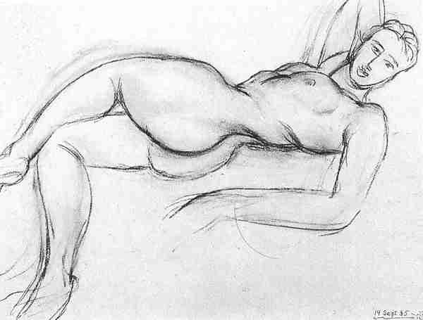 Henri Matisse Study For Pink Nude Sketch A4 Photo Print