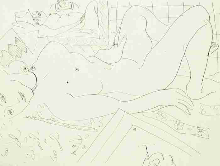 Henri Matisse The Couch Sketch A4 Photo Print