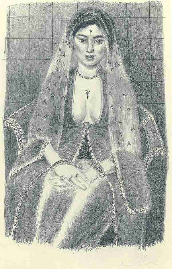 Henri Matisse The Persian Sketch A4 Photo Print