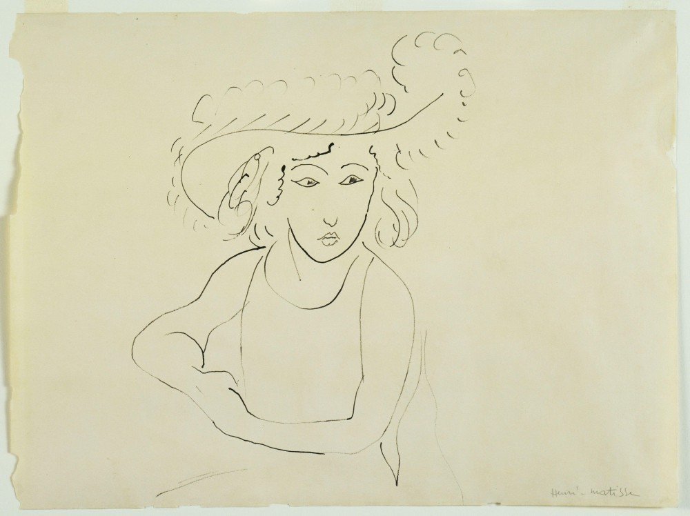 Henri Matisse The Plumed Hat A4 Photo Print