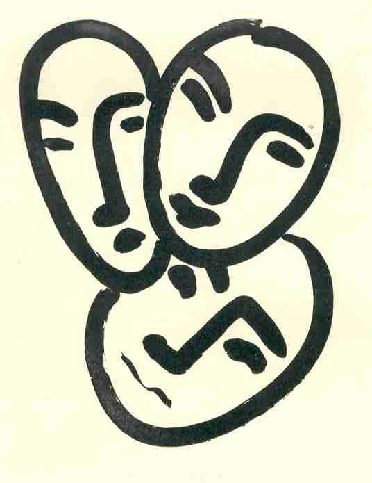 Henri Matisse Three Masks Sketch A4 Photo Print