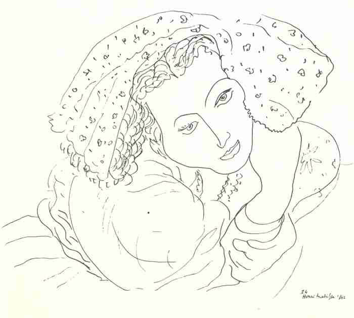 Henri Matisse Variation 1 Sketch A4 Photo Print