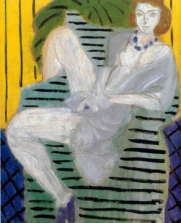 Henri Matisse Woman On A Sofa, Yellow And Blue Background A4 Photo Print A4 Photo Print