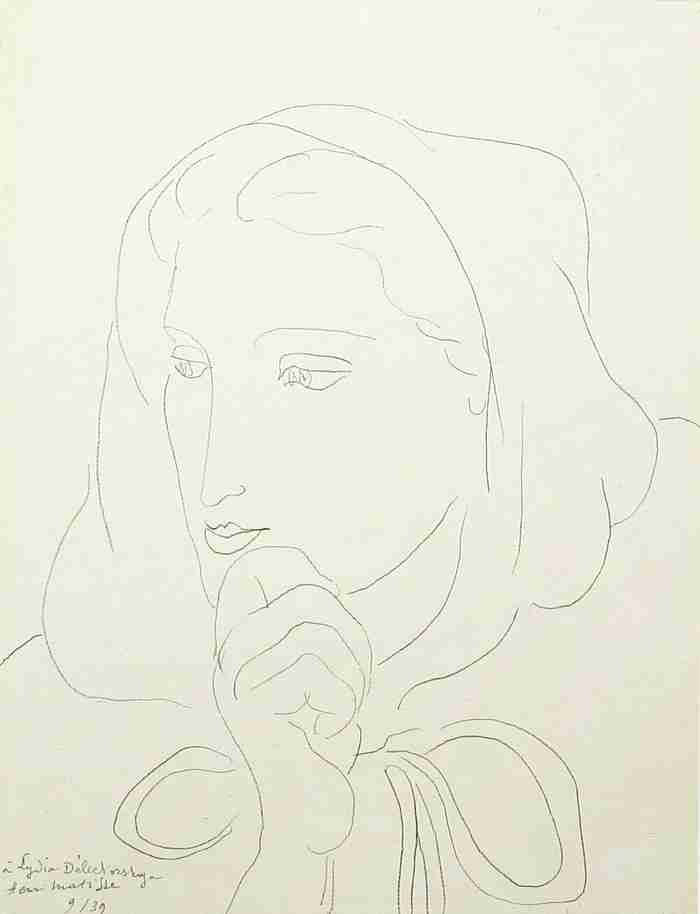 Henri Matisse Woman With A Hood Sketch A4 Photo Print