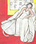 Henri Matisse Young Girl In White On A Red Background A4 Photo Print A4 Photo Print