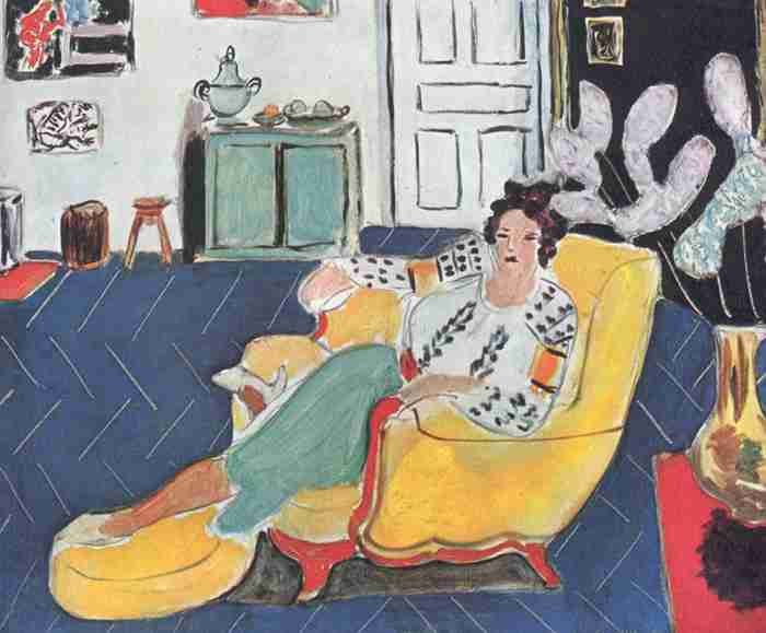 Henri Matisse Young Girl With A Yellow Sofa A4 Photo Print