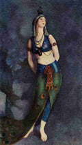 Henri Robert 1865 1929 International Studio 1922 Ruth St Denis in the Peacock Dance A4 Photo Print