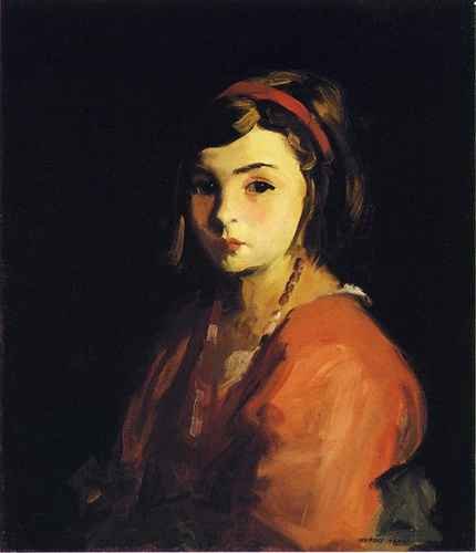 Henri Robert Little Girl in Red A4 Photo Print