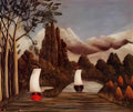 Henri Rousseau the banks of the oise 1905 Art A4 Photo Print