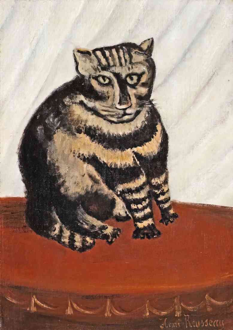 Henri Rousseau the tabby A4 Photo Print