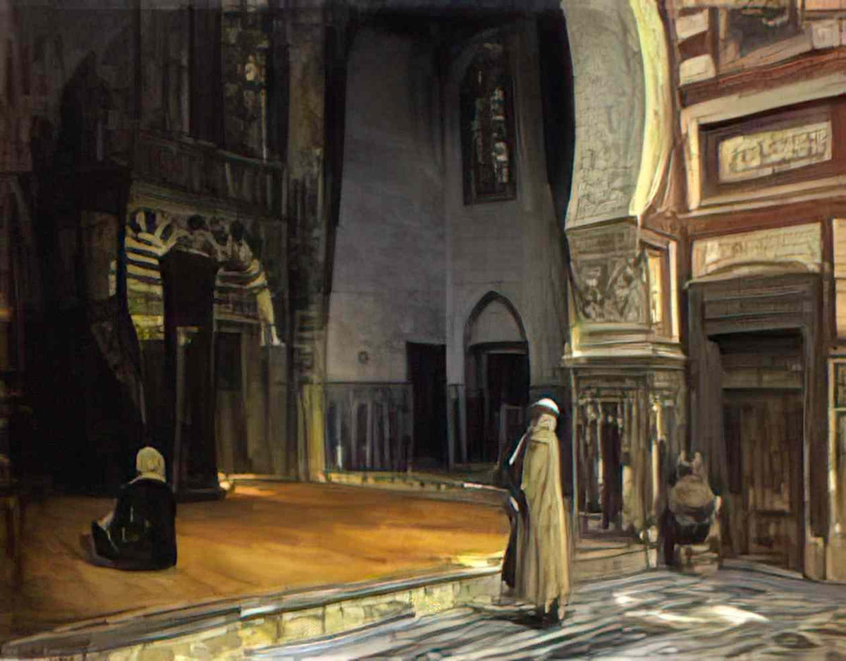 Henry Ossawa Tanner interior of a mosque cairo 1897 Art A4 Photo Print