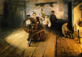 Henry Ossawa Tanner spinning by firelight the boyhood of george washi Art A4 Photo Print