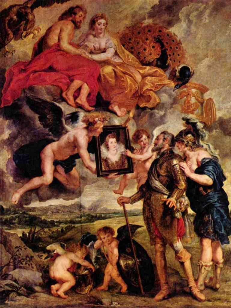 Henry Receives The Portrait From Medicis Rubens A4 Photo Print