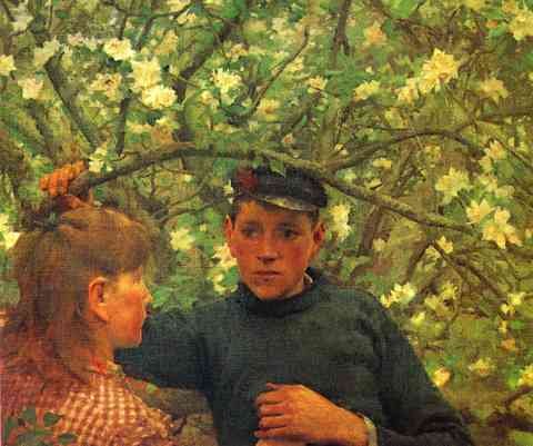 Henry Scott Tuke The Promise Walker A4 Photo Print