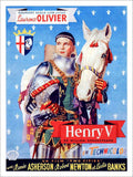 Henry V Laurence Olivier Shakespeare Movie Poster Vintage Retro Advert Poster A