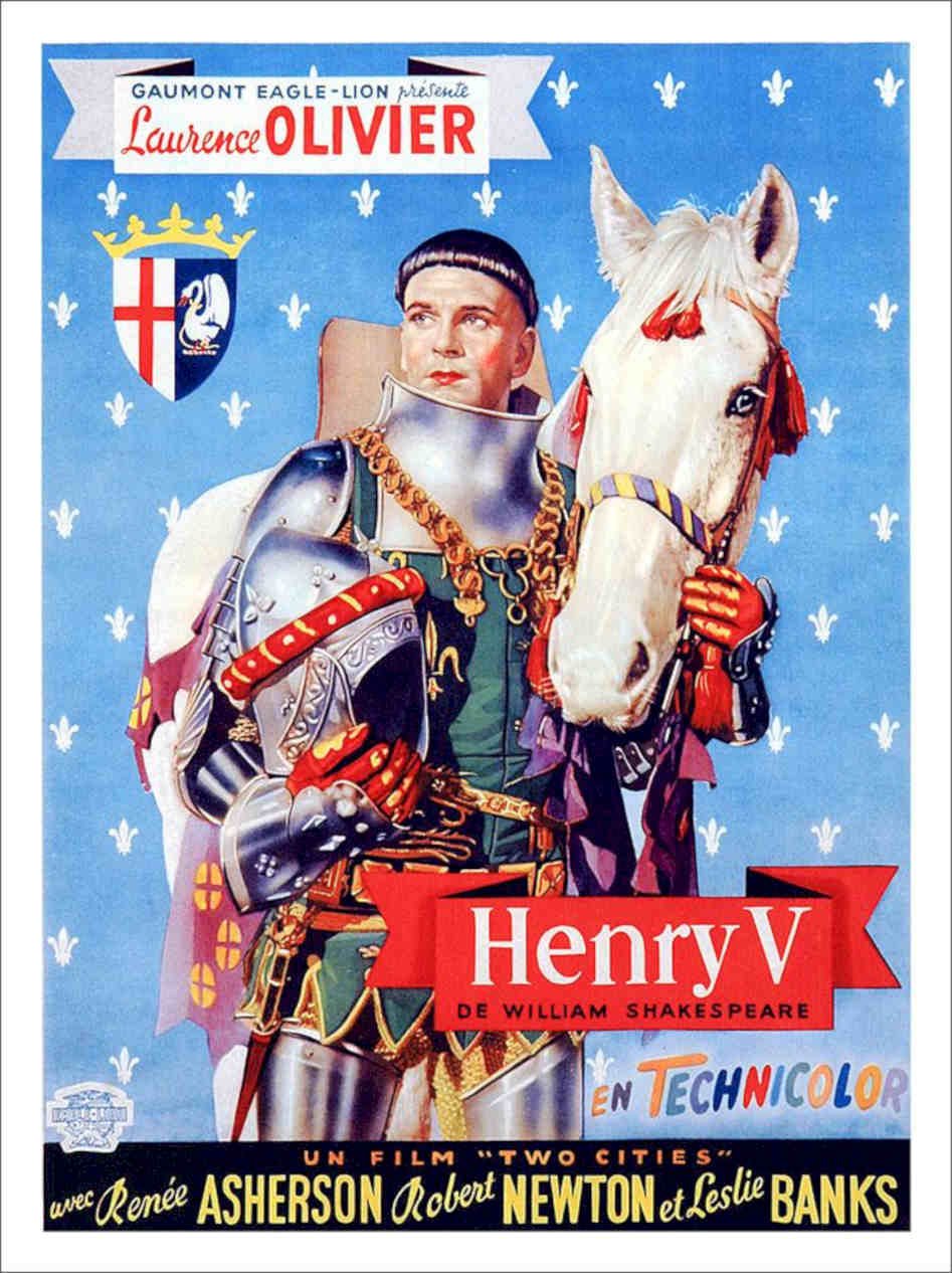 Henry V Laurence Olivier Shakespeare Movie Poster Vintage Retro Advert Poster A