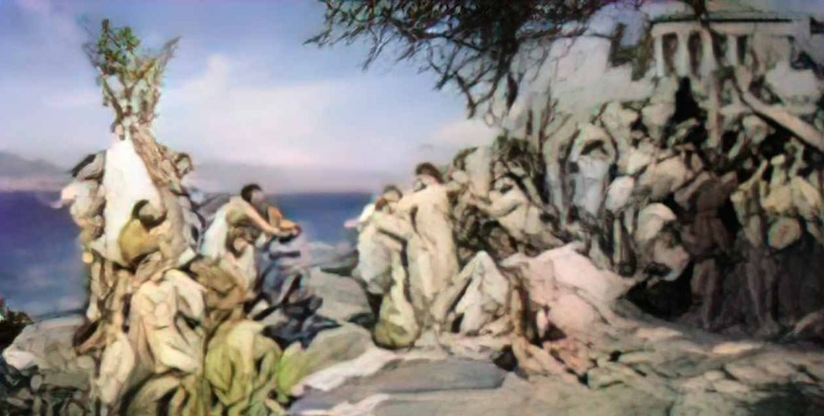 Henryk Siemiradzki phryne on the poseidon s celebration in eleusis Art A4 Photo Print