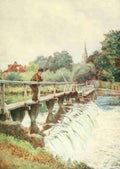 Henton George 1861 1924 Windsor 1908 The Old Weir A4 Photo Print
