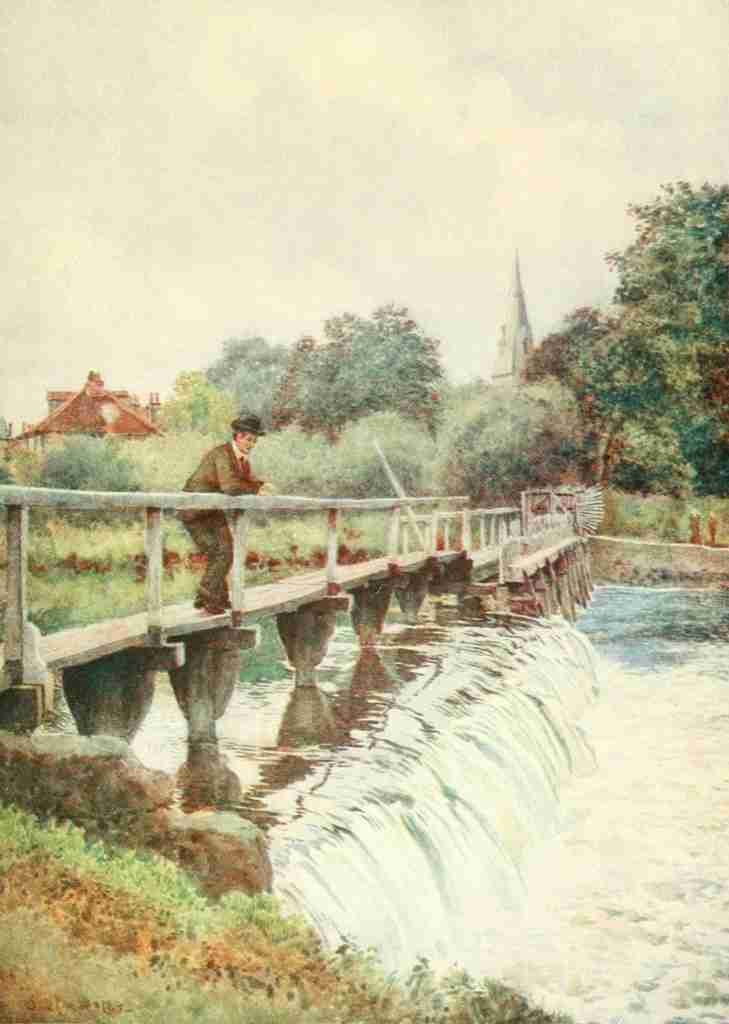 Henton George 1861 1924 Windsor 1908 The Old Weir A4 Photo Print