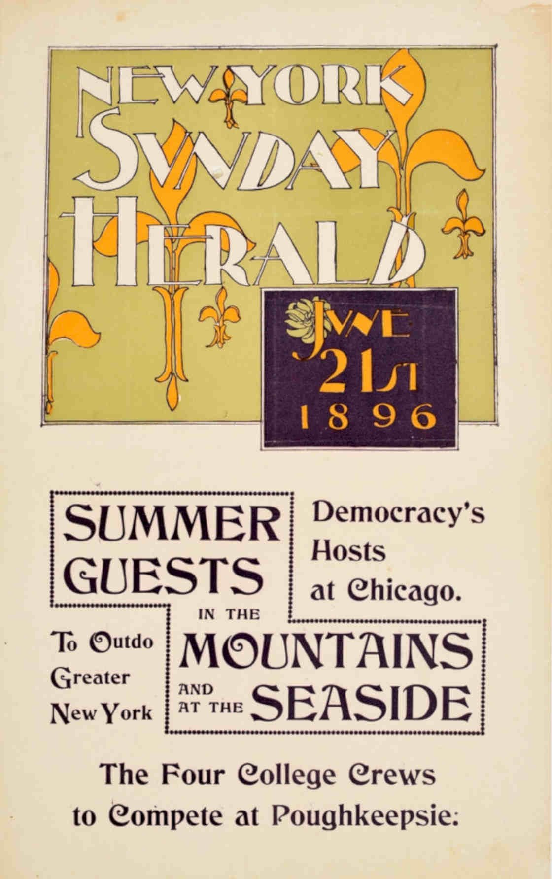 Herald 1896 Guests Vintage Retro Advert Poster A4 Photo Print