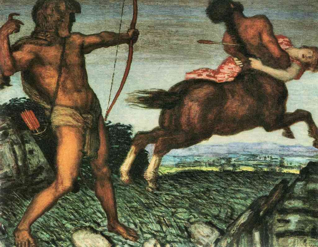 Hercules And Nessus Franz Von Stuck Symbolism A4 Photo Print