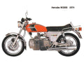 Hercules W2000 1974 motorbike A4 Photo Print