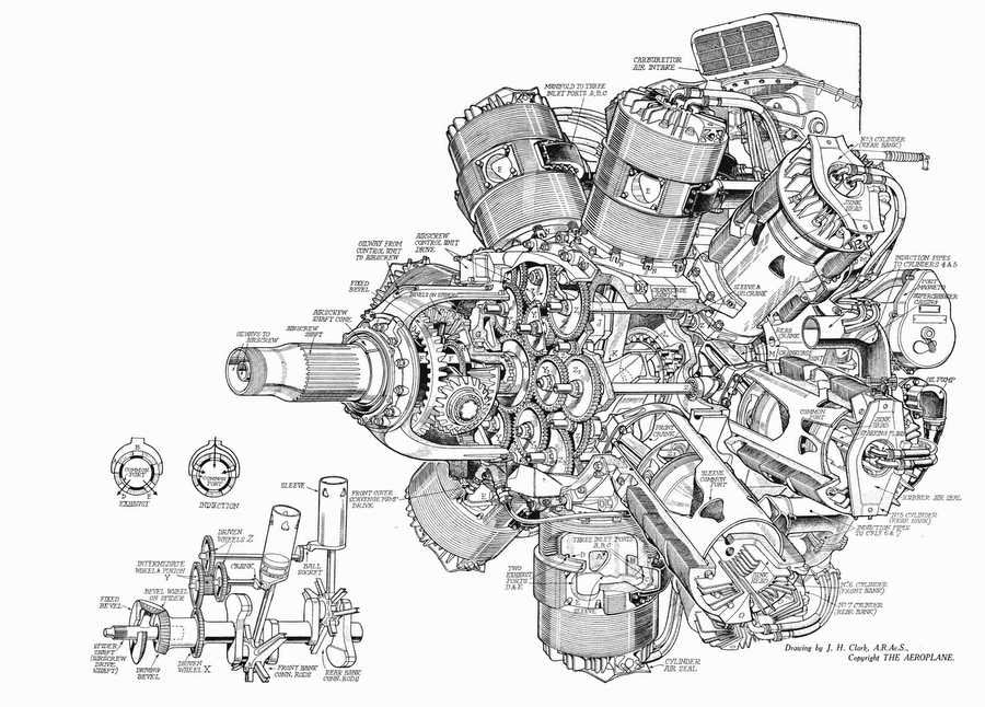 Hercules XVI Rotary Engine cutaway A4 Photo Print