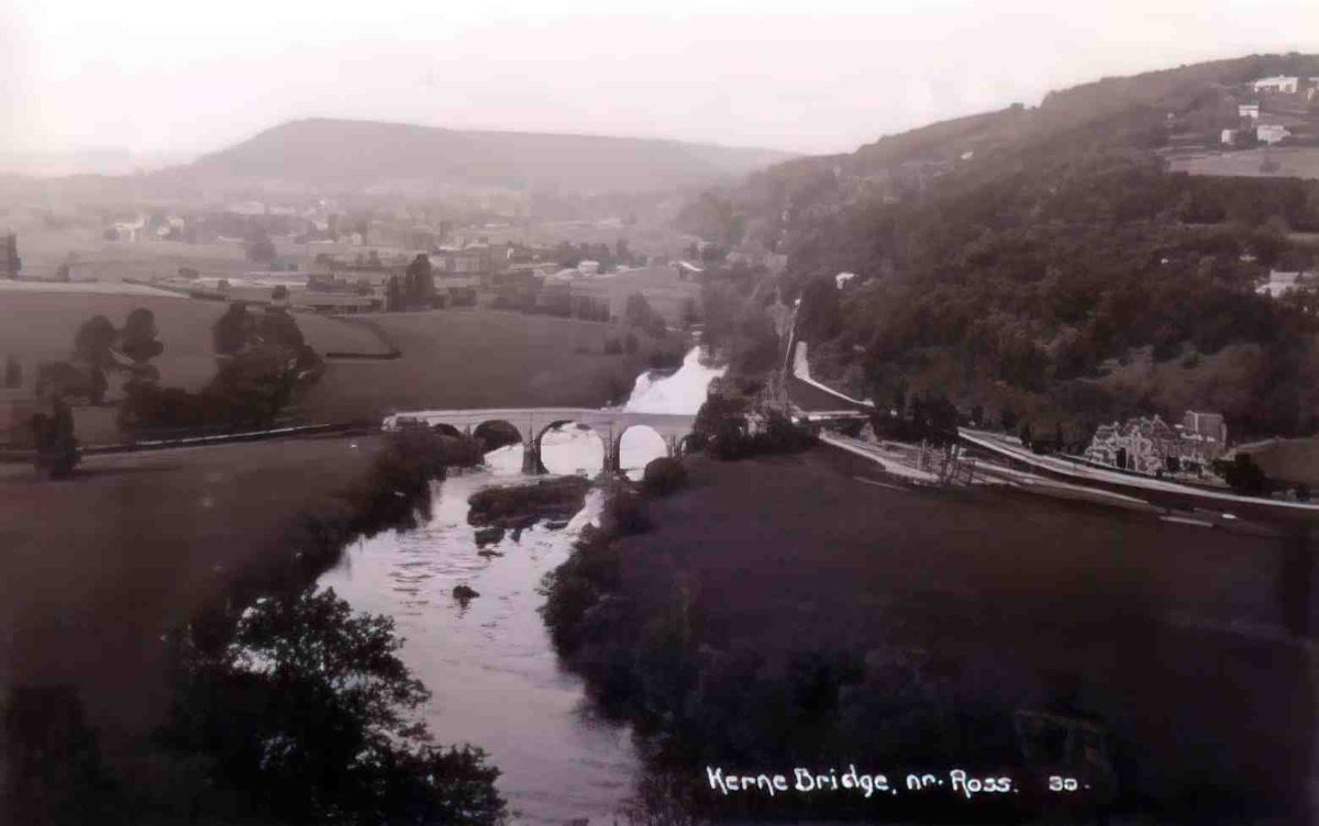 Herefordshire Ross on Wye Kerne Bridge Vintage A4 Photo Print