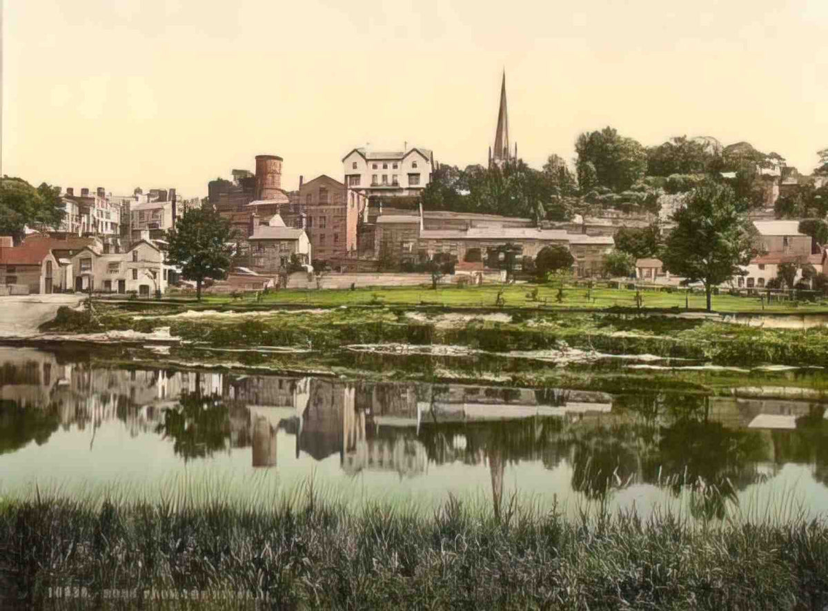 Herefordshire Ross on Wye from the River II Vintage A4 Photo Print