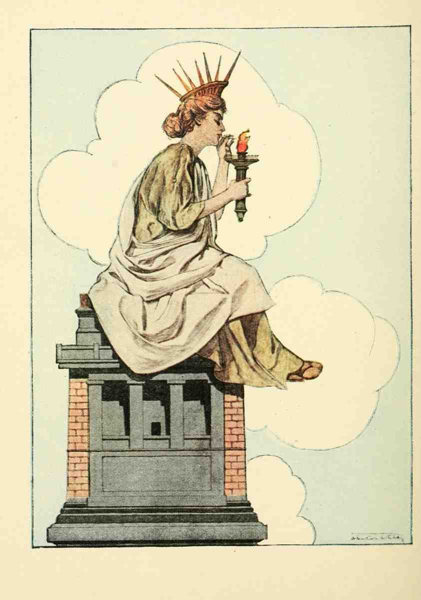 Herford Oliver 1863 1935 Happy Days 1917 Lady Liberty A4 Photo Print
