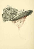 Herford Oliver 1863 1935 Happy Days 1917 Lady with large feather hat A4 Photo Print